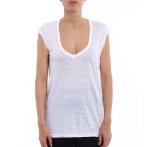 Isabel Marant Étoile "Zankou" Women's White Linen Tank Top Size XL